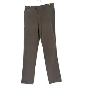 Robert Graham Men's Casual Pants Brown Khaki Cotton Twill Vertical Strip 34